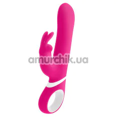 Вибратор с ротацией S Pleasures Premium Naughty Rabbit, розовый - Фото №1