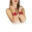 Наручники Leather Restraints Hand Cuffs, червоні - Фото №3