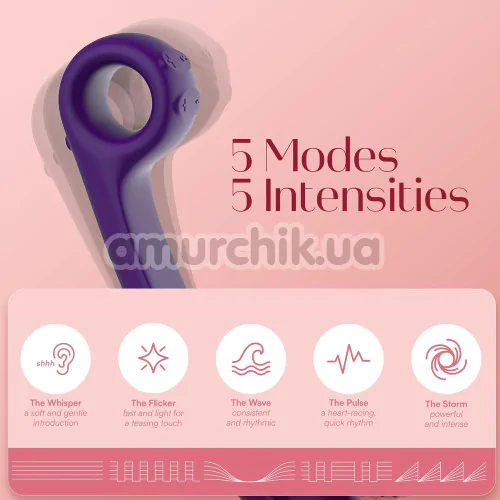Вибратор для клитора и точки G Snail Vibe Curve, фиолетовый