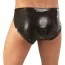 Труси чоловічі з анальним фалоімітатором Latex Briefs, чорні - Фото №3