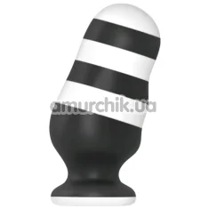 Анальна пробка Love Toy X-Missioner Butt Plug 7, чорно-біла - Фото №1