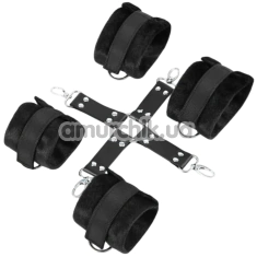 Фіксатори для рук та ніг DS Fetish Wrist & Ankle Restraint Set, чорні - Фото №1