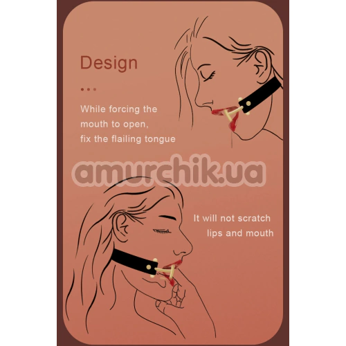 Кляп Roomfun O-Type Mouth Gag M, золотий