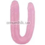 Двокінцевий фалоімітатор Hi - Rubber Born To Create Pleasure 17.7, рожевий - Фото №1