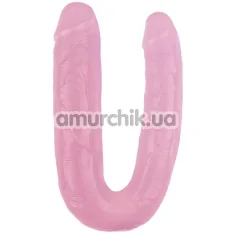 Двокінцевий фалоімітатор Hi - Rubber Born To Create Pleasure 17.7, рожевий - Фото №1