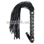 Флоггер DS Fetish Metallic Flogger, черный - Фото №1