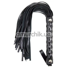 Флоггер DS Fetish Metallic Flogger, черный - Фото №1