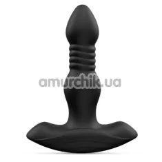 Анальная пробка с вибрацией и толчками Dorcel Deep Stormer, черная - Фото №1