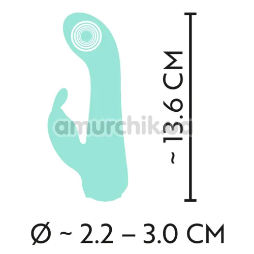 Вібратор Mini Vibrator Cuties 5402468, бірюзовий