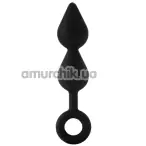 Анальная пробка Fantasstic XL Double Drop Plug With Ring, черная - Фото №1