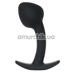 Анальная пробка Exclusivity Silicone Curved Plug M, черная - Фото №1