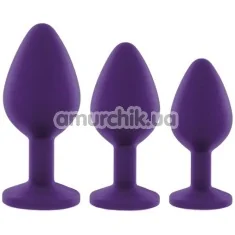 Набір з 3 анальних пробок Rianne S Booty Plug Set (3х), фіолетовий - Фото №1