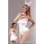 Костюм кролика Cottelli Collection 2470225 белый: боди + галстук-бабочка + ушки - Фото №4