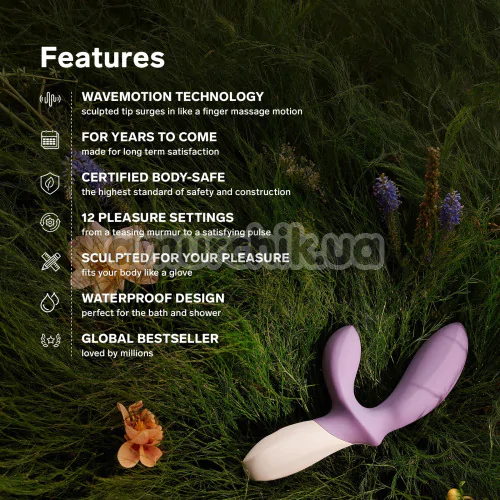 Вибростимулятор простаты для мужчин Lelo Loki Wave 2 (Лело Локи Вейв 2), синий