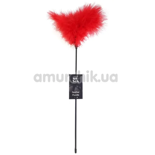 Перышко для ласк Art of Sex Feather Paddle перо индюка, красное - Фото №1