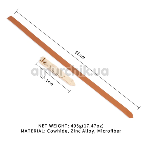 Шлепалка Lockink Adjustable Slapper For Impact Play, коричневая