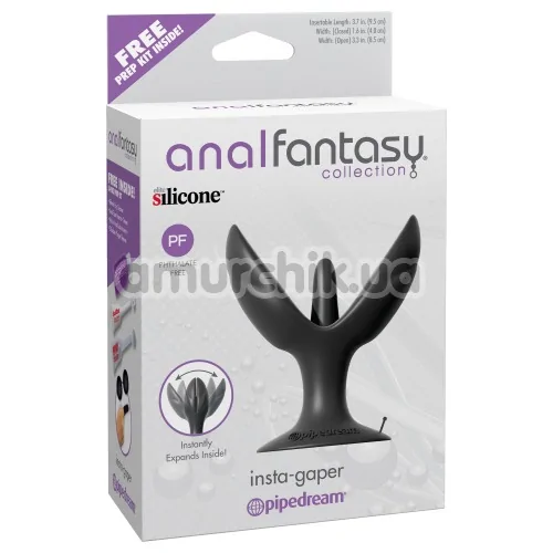 Анальная пробка Anal Fantasy Collection Insta Gaper, черная