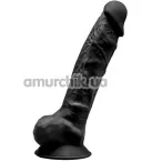 Фалоімітатор Silexd Premium Silicone Dildo Model 1 Size 9, чорний - Фото №1