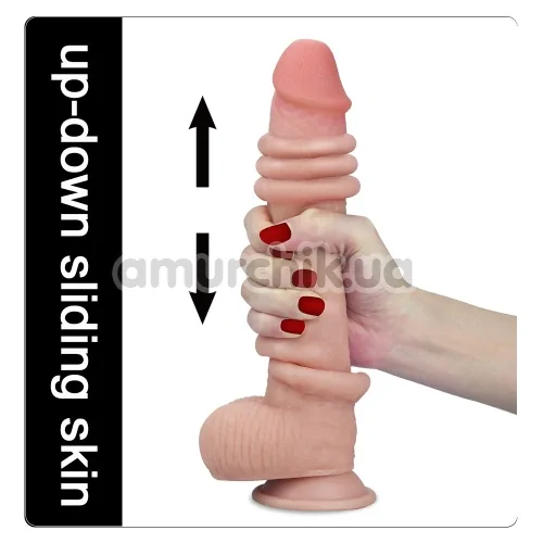 Фаллоимитатор Sliding-Skin Dual Layer Dong 9, телесный