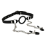 Кляп із затискачами для сосків DS Fetish Silicone Style Ring Gag, чорний - Фото №2