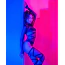 Комплект Leg Avenue Truth Or Dare Bodysuit And Thigh Highs Set, чорний: боді + панчохи - Фото №9