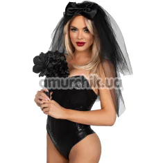 Фата нареченої Leg Avenue Tiered Bridal Veil, чорна - Фото №1