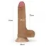 Фаллоимитатор Dual-Layered Silicone Nature Cock LV4001, коричневый - Фото №5