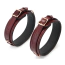 Фіксатори для ніг Liebe Seele Wine Red Leather Thigh Cuffs with Rose Gold Hardware S, бордові - Фото №3