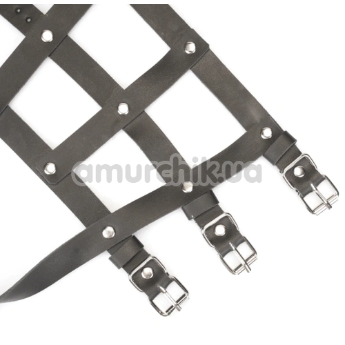 Гартеры для ног со шпорами Liebe Seele High Heel Ankle Harness, черно-серебряные