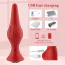 Анальна пробка з вібрацією App Controlled Vibrating Butt Plug Rose Vibrating With Remote, червона - Фото №8