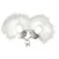 Наручники Adrien Lastic Menottes Metal Handcuffs With Feather, білі - Фото №1