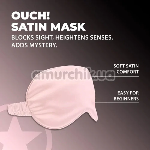 Маска на очі Ouch! Satin Blindfold, рожева