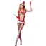 Костюм медсестри JSY Sexy Lingerie 6001 білий: трусики-стрінги + чулки + бюстгальтер + спідничка + панчохи + Головний убір + стетоскоп