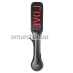 Шльопалка овальна DS Fetish Paddle LOVE, чорна - Фото №1
