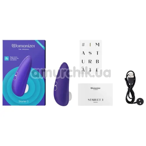 Симулятор орального секса для женщин Womanizer Starlet 3, фиолетовый