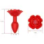 Анальная пробка с вибрацией и ротацией Boss Series Rotating Butt Plug Flower, красная - Фото №9