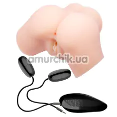 Штучна вагіна та анус з вібрацією Crazy Bull Dual Vagina and Ass Flesh Samantha, тілесна - Фото №1