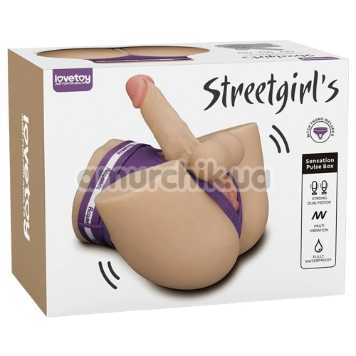Мастурбатор з фалоімітатором і вібрацією Lovetoy Streetgirl's With Dildo, тілесний
