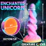Фаллоимитатор Creature Cocks Moon Rider Glow-in-the-Dark Unicorn Dildo, разноцветный - Фото №10