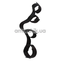 Фиксаторы для рук и ног Behave Luxury Fetish Kinky Spreader Restraints, черные - Фото №1