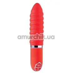 Клиторальный вибратор Purrfect Silicone, ребристый красный - Фото №1