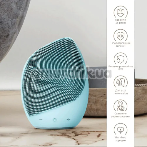 Ультразвуковая щетка для лица Geske Sonic Facial Brush 5 in 1, бирюзовая