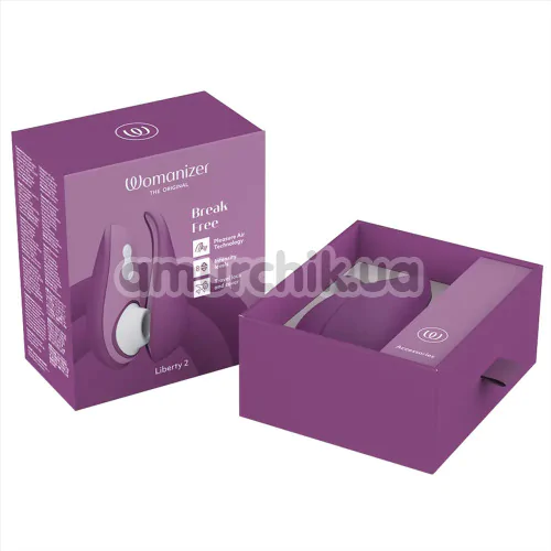 Симулятор орального секса для женщин Womanizer Liberty 2, фиолетовый