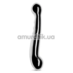 Двокінцевий фалоімітатор Unbendable Elegant Seven Metal Dildo, срібний - Фото №1