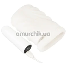 Мастурбатор з вібрацією Stroker Super Soft Masturbator & Vibrating Bullet, білий - Фото №1