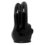Насадка для вібромасажерів Power Head Double Finger Wand Massager Head, чорна - Фото №1