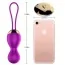 Вагинальные шарики с вибрацией Foxshow Vibrating Silicone Kegel Balls, фиолетовые - Фото №3