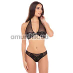 Комплект Midnight Halter 2-Piece Bra Set, чорний: бюстгальтер + трусики - Фото №1