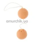 Вагинальные шарики Vibratone Balls телесные - Фото №1