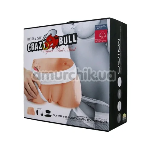 Искусственная вагина и анус с вибрацией Crazy Bull Vagina And Anal 113Z-1, телесная